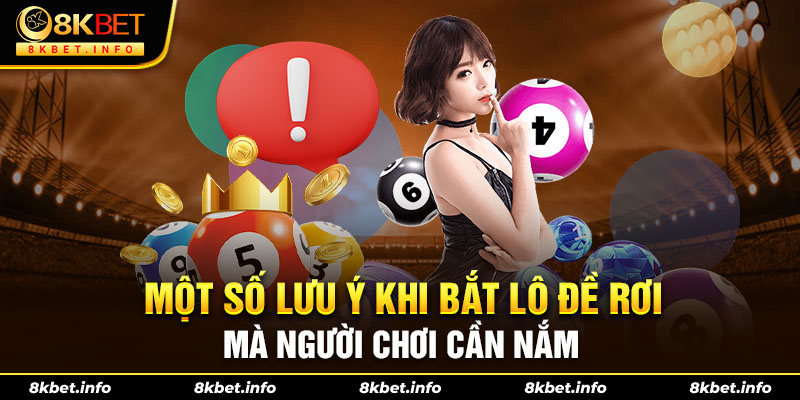 Một số lưu ý khi bắt lô đề rơi mà người chơi cần nắm